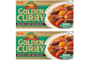 ZEN GROUP S&B Golden Curry Medium Hot 220g (Pack of 2) – Authentic Japanese Curry Sauce Mix In Block, Rich & Aromatic, Easy to Cook, Perfect for Bold & Flavorful Meals!