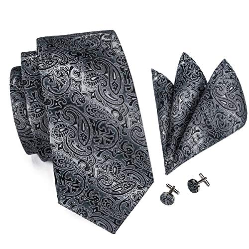 Hi-Tie - Corbata - para hombre Gris Mens Tie A3 Talla única