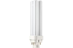 Philips Master PL-C 13w 4 Pin 827 Very Warm White (2700k) Compact Fluorescent Lamp, Glass, G24q-1, 13 W