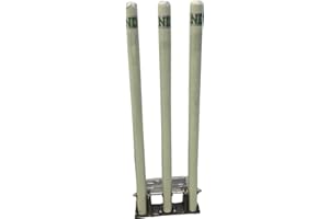 ND SPORTS Cricket Wooden Spring Return Stumps Metal Base Wickets
