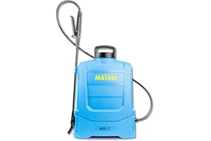 Pulverizador Eléctrico Matabi e15 LT - Batería Extraible Li-Ion - Hasta 150L de Autonomía - Diseño Compacto y Ligero - Correas Acolchadas - Depósito Ergonómico - Boquillas Incluidas - Hecho en España
