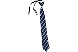 TigerTie Corbata de seguridad de rayas estampada, preatada con goma elástica