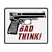 Produktbild lzkky Bad Think Extra große Gaming Mousepad, wasserdicht Material Mauspad, genähte Kanten rutschfest Gummi Matten Pads – 3 mm dick |size: 25 x 30 cm – 6 mm schwarz Seite Whipstitch Maus Pad