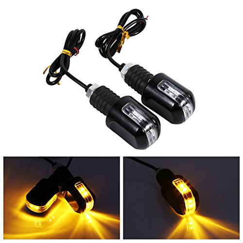 VGEBY Feux De Signal Clignotant Indicateur Moto Universel 6 LED Lampe Témoin 12V Lumière Ambre