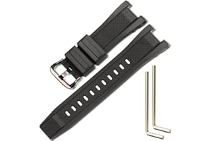 XBDSW Pasek zastępczy z żywicy, kompatybilny z Casio GST-B100, GST-S300, GST-S110, GST-S100, męski, wodoszczelny, gumowy pasek do zegarka, akcesoria