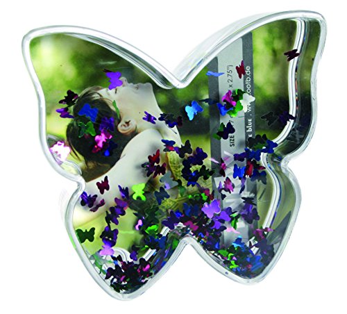 Glitter Butterfly Waterglobe, Snow Globe with Butterfly Foils - Women, Womans, Lady, Ladies, Her Best, Top, Selling Fun, Novelty, Birthday, Christmas, Xmas Gift, Present Idea