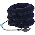 TEEROVA Cervical Neck Traction Collar Device Inflatable Spine Alignment Pillow Instant Pain Relief for Chronic Neck and Shoulder Pain (Blue)