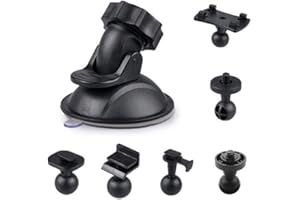 HPiano Auto Saugnapf Fuer Dashcam Halterung,Video Recorder auf Windschutzscheibe & Armaturenbrett Halterung mit 6 Arten GelenkeAuto Saugnapf Fuer Dashcam Halterung