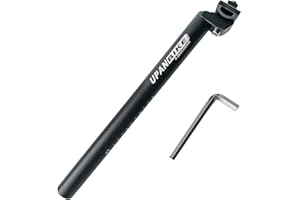 UPANBIKE 13.8inch (350 mm) Tige de Selle pour vélo 25.4mm 27.2mm 28.6mm 30.8mm 31.6mm en Alliage d'aluminium avec Pince de réglage Micro