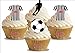 Produktbild Deutsch Bundesliga Eintracht Frankfurt Fußball Mix 12 essbare Standup Kuchen-Deko, Kuchendekorationen, essbar, Premium, 2 x A5, für 12 Bilder