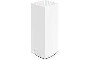 Linksys Atlas Pro 6 sistema WiFi 6 mesh de doble banda (AX5400), router WLAN, repetidor, extensor con cobertura de hasta 250 m², 4 veces más veloz, más de 30 dispositivos, paquete de 1, blanco