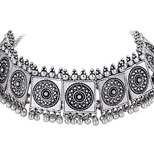 Buy Saissa Oxidised Metal Silver Plated 