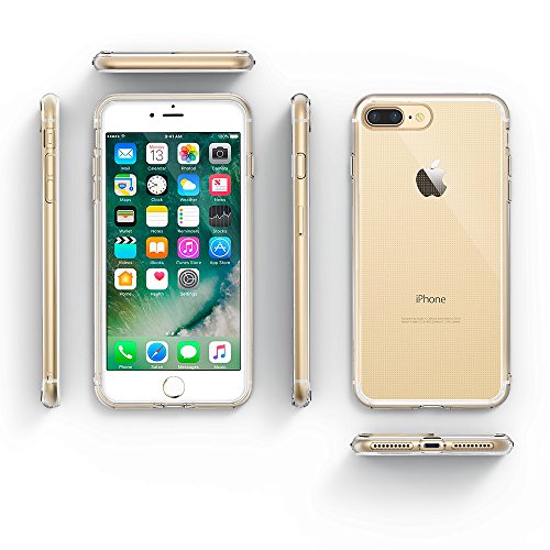 iPhone 7 Plus / iPhone 8 Plus Case, Ringke [AIR] Weightless as Air, Extreme Lightweight Ultra-Thin Transparent Soft Flexible TPU Scratch Resistant Protective Cover for Apple iPhone 7 Plus - Crystal View