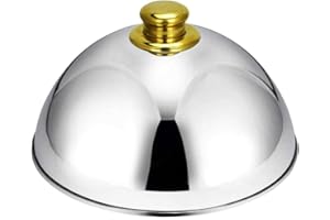 KKPLZZ Acero Inoxidable Cloche Cubierta de Comida cúpula Plato para Servir Plato Campana Tarro para Restaurante hogar Cocina café