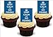 Produktbild Blau HALTEN SIE RUHE & GO ANGELN - 12 essbare hochwertige stehende Waffeln Kuchen Toppers, Blue KEEP CALM & GO FISHING - 12 Standup Premium Wafer Cake Toppers