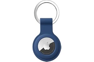 SINGGREAT Llavero Airtag, Airtag Funda para Llavero Silicona Case compatibles con Apple AirTags, Anti-Perdida Anti-Rasguños Ligero Protectora (Marino Azul)