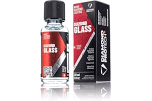 Diamond ProTech Glass 30 ml - Revêtement Vitre Voiture, Polissage et Protection Hydrophobe pour Vitre Auto, Nettoyeur Pare-brise - Protection Jusqu'à 12 Mois