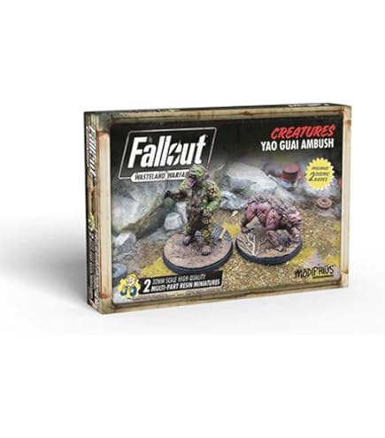 Modiphius Fallout: Wasteland Warfare - Miniature Super Mutants Nightkin - Set Di Resina Non Dipinte Per Giochi Da Tavolo