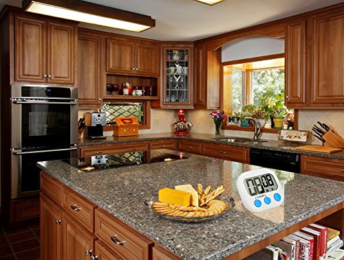 Digital Küchen Timer, LED Bildschirm Elektronische Speicher Küchen Timer Digital Timer Erinnerung Kunststoff Küchenwecker Kurzzeitmesser Digitaler Kitchen Timer Magnetisch Stoppuhr Küchenuhr-Enthält die batterie – und Kleine silikon – handschuh - 5