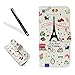 Produktbild Galaxy A3 2017 Hülle Case,Samsung A3 2017 Wallet Ledertasche,Leeook Creative Retro Bunt Turm Katze Eiffel Tower Entwurf Muster Slim Fit Folio Klappetui Schutzhülle Leder Tasche PU leder Flip Cover im Bookstyle Kunstleder Schutzhülle Cover Tasche mit Ständer Standfunktion für Samsung Galaxy A3 2017 +1 x Schwarze Eingabestift-Eiffel Tower Tower