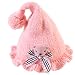 Produktbild iSpchen Winter Baby Mützen, Gestrickte Warme Baumwolle Gefüttert Nette Pom Pom Beanie Mütze Einfarbig Schöne Cartoon Bär Cap Kinder Jungen Mädchen 1-2 Alter Rosa