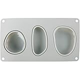Rayher 36107000 Stampo in Silicone, 14.5 x 26 cm, Spessore 3.5 cm, 3 Forme Diverse di Sassi Grandi, Creazioni Fai Da Te, Riem