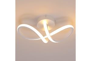 DAXGD Plafoniera led Soffitto Moderne, Lampadario LED Curva 20W 2500 Lm, Lampada da Soffitto Bianco Caldo 3000K per Soggiorno, Camera da letto, Cucina e sala da pranzo