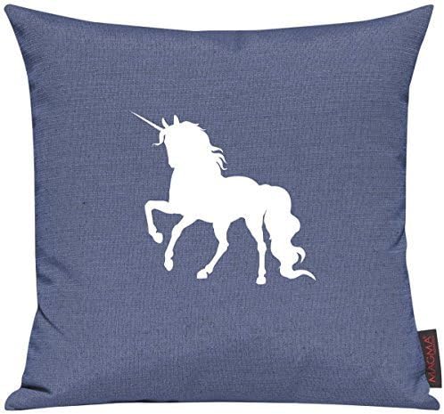 Pillow case for Select! Sofa cushion Animals "Unicorn" - medium blue, 40x40cm
