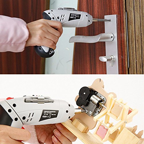 Elektrisch Akkuschrauber 4.8v, PHOEWON 45-in-1 Schraubendreher Elektro Bohrer Bits Set Schraubendreher HSS Bohrer Werkzeug Nachladbare Elektrische Bohrmaschine Elektroschrauber Kit - 2