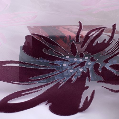 GWELL Translucent Floral Print Curtain with Bead Eyelet Ring Top Curtains/Drapes/Panels for Living Room Bedroom(One Panel) Flower - Image 8