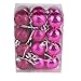Produktbild BURFLY 30mm Weihnachtsbaum Kugel Flitter hängende Home Party Ornament Dekor 24 STÜCKE (Pink)