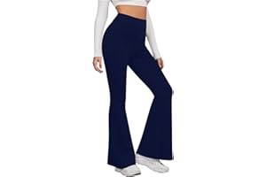 HAOLEI Pantalon Yoga Mujer,Pantalones Campana Mujer de Yoga Mallas Acampanadas de Pierna Ancha Pantalones Elasticos Leggins Deportivos Mujer Cintura Alta Trabajo Chándal Pantalon Chandal Mujer