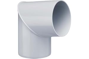 INEFA Fallrohrbogen 80 Grad, PVC DN75 / 75mm Grau Verbindungsstück Dachrinnenzubehör, einfache Steckmontage, Made in Germany