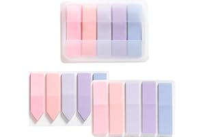EONFAVE 300 Pcs Sticky Tabs, Transparent Sticky Notes Flags Pastel Book Tabs Writable Annotation Tabs for Annotating Books,Annotation Tabs,Book Tabs Aesthetic,Sticky Tabs Page Markers
