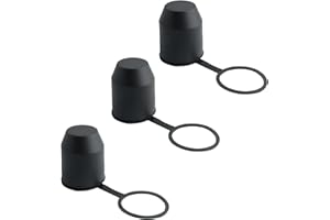 YFPOPONE Zestaw osłon na hak holowniczy, 3 sztuki, osłona haka holowniczego, wodoszczelna osłona haka holowniczego, pyłoszczelna nasadka do pojazdów i przyczep kempingowych (czarna)