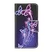 Produktbild Microsoft Lumia 550 Hülle, Chreey Gemalt Muster Schutzhülle Lederhülle Magnetische Schnalle Premium PU Leder Flip Cover Brieftasche Kreditkarte Taschen Etui Handyhülle Schutztasche [Lila Schmetterling]