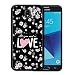 Produktbild Samsung Galaxy J7 2017 Hülle, WoowCase Handyhülle Silikon für [ Samsung Galaxy J7 2017 ] Blumen mit dem Satz - All Your Need Is Love Handytasche Handy Cover Case Schutzhülle Flexible TPU - Schwarz