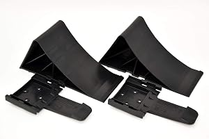 Komplett uppsättning: Hjullchocker inklusive 2 hållare, släpkilar, 1,6 - 2,0 t bis 1600 Kg Flachhalter