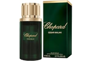 Chopard Cedar Malaki 80 ml – Eau de Parfum pour Homme – Fragrance Aromatique Boisée – Notes Majestueuses de Cèdre, de Pamplemousse, de Patchouli et de Fève Tonka – Flacon en Verre Noir