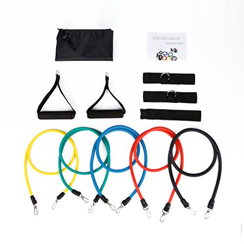 Preisvergleich Produktbild Widerstandsbänder aus Latex Griffe, OUTAD Türanker Fußschlaufen Ganzkörper-Workout Fitnessbänder für Heimfitness / Reisen Fitness / Muskel