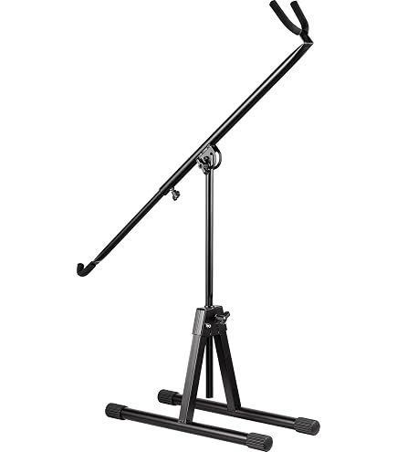Meinl Percussion Support professionnel pour Didgeridoo avec supports rembourrés et bras réglables à angle - Aluminium revêtu de poudre noire avec pieds pliables (TMDDGS