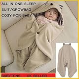 Baby Swaddle Blanket Wrap With Hood 0-18 Months