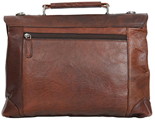 Gusti Leder studio „Rico“ große elegante Laptoptasche 12,1″ Arbeitstasche Wasserfester Innenstoff Lehrertasche Aktentasche Businesstasche Herrentasche Damentasche Rotbraun Braun 2B11-20-2wp - 7