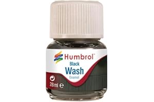 Humbrol AV0201 Enamel Wash (Black), 28ml (Package may vary)