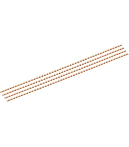 Koperen ronde staaf van 4 mm diameter en 400 mm lengte voor doe-het