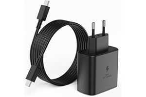 BERLS Chargeur pour Samsung Charge Rapide, 45W Chargeur USB C pour Galaxy S24 Ultra, S23 Ultra, S22 Ultra, S24 Plus, S23 +, S22 +, S24 5G, S23, S22, S21, S20, Tab S9, S8, S7 Ultra Rapide avec 1.5m Câble
