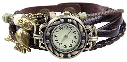 Boolavard® TM EULE Quarz-Art- und Weave Verpackung um Lederarmband Frauen Armbanduhr Boolavard® TM EULE Quarz-Art- und Weave Verpackung um Lederarmband Frauen Armbanduhr