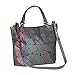 Produktbild Rinhoo Geometrische Leucht Geldbörse Handtasche für Frauen Große Tasche Holographische Top-Griff Taschen