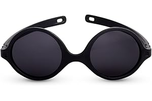 KI ET LA - Diabola 2.0 - Lunettes de Soleil Bébé 0-1 an Norme CE - Protection UV Totale - Ultra Légères - Souples - Incassables - Filtre à Lumière Bleu - Cordon Ajustable Inclus - Marque Française
