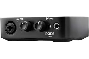 RØDE AI-1 Studio-klass enkanals USB-ljudgränssnitt med Neutrik™ Combi-jack för musikproduktion, streaming och podcasting
